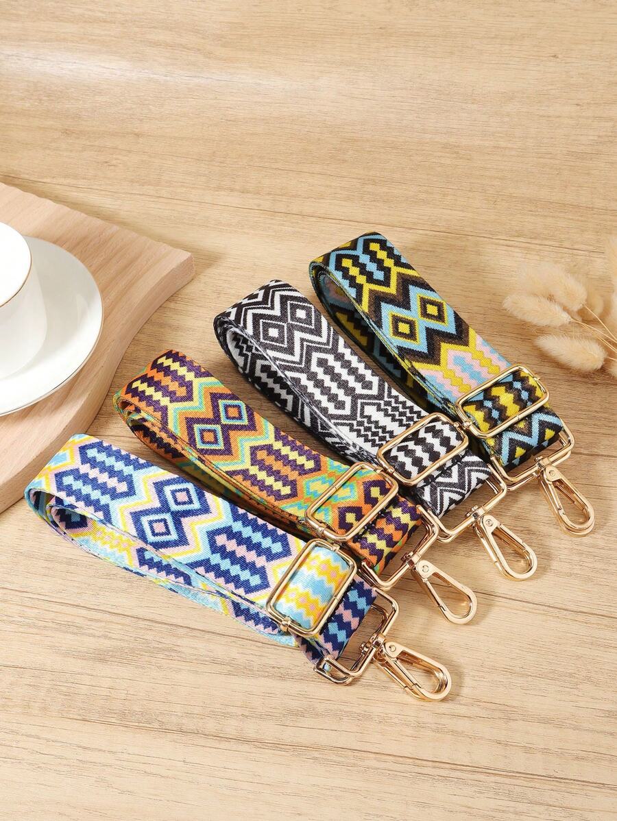 Embroidered Hand Wrap Strap Adjustable Simple Adjustable Wide Strap Portable Shoulder Strap Multifunctional Shoulder Strap Boho Western - Multicolor - View 1