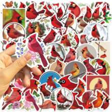56pcs Cardinal Graffiti Stickers For Decorative Phone Case Water Cup Diary Computer Helmet Waterproof Sticker - Multicolor - View 6