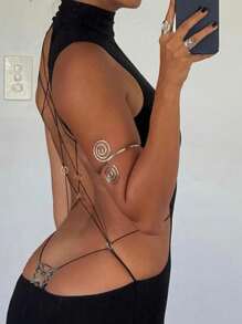 WOWDARK Women's Sexy Backless Bowknot Design Mini Dress - Black - View 4