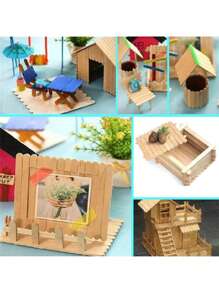 200支木质冰棍棒，天然木质冰棍棒工艺棒。这些冰淇淋棒可用于制作冰淇淋、冰块、棒棒糖和蛋糕。此外，还提供蜡棒、DIY木质工艺棒、木钉、压舌板、冰棍棒和冰棍配件。