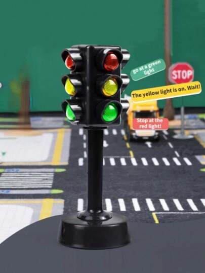 نموذج لعبة إشارة المرور لمحاكاة المشهد، إشارات المرور المحاكية على جانبي الطريق، إشارات إشارة المرور التفاعلية للعبور، لعبة جديدة وإبداعية لتوعية الطريق، لا تحتاج إلى كهرباء، حفلة البناء، ألعاب المكتب، هدية رأس السنة الجديدة