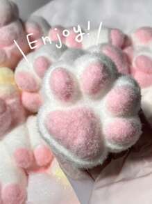 1个可爱减压猫爪，Tabas 软萌便携指尖玩具，适合办公桌和外出携带，创意趣味娱乐玩具，儿童及成人适用，自闭症人士的理想选择，复活节礼物、感恩节礼物、万圣节礼物 - 彩色 - 查看 14