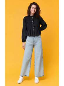 Women Blouses - 黑色 - 查看 5