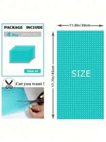 4pcs Waterproof Refrigerator Liner, Rectangle Moisture-Proof Pad, Washable Fridge Mat, Placemat For Home Little Daisy And Lemon Pattern(Green) For School,Office,Household,Travel