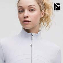 Lululemon Define Cropped Jacket Nulu-For Yoga Gym Running-Sweat-Wicking-Yoga-All Seasons Sport-Spring/Summer-Autumn/Winter-Prefect Thanks Giving Day & Chrismas Gift - ColourStarch Blue/Mirror Silver - 查看 4