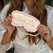 Mặt nạ ngủ thiết kế riêng, Mặt nạ ngủ cá nhân hóa, Mặt nạ ngủ bằng satin, Quà tặng tiệc đơn, Quà tặng thiệp mời phù dâu, Quà tặng phù dâu - Nhiều màu - Xem 3