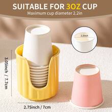 1 Peça, 3 Oz, Suporte de Copo Descartável de Cerâmica, Armazenamento de Maquiagem - Suporte de Copo Único ou Duplo, Adequado para Uso Doméstico, Cozinha, Café, Escritório e Hotel