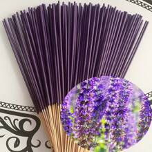 20/120 Pcs Lavender Incense Sticks, Natural Bamboo Sticks, Handmade Aromatherapy For Relaxation, Focus, Rejuvenation, Sensory Enjoyment, Meditation And Yoga, Long-Lasting Fragrance, Suitable For Air Purification, Sleep And Relaxation, Especially In Summer