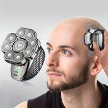 Electric Head Hair Shaver For Hair Cutting, Ultimate Men Cordless Rechargeable Wet/Dry Skull & Bald Head Razor With Rotary Blades, Clippers, Nine Blade Electric Shaver Battery Capacity 600mAh