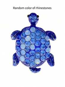 1 pieza Broche de mujer con forma de tortuga de strass, accesorio de moda elegante para chaqueta