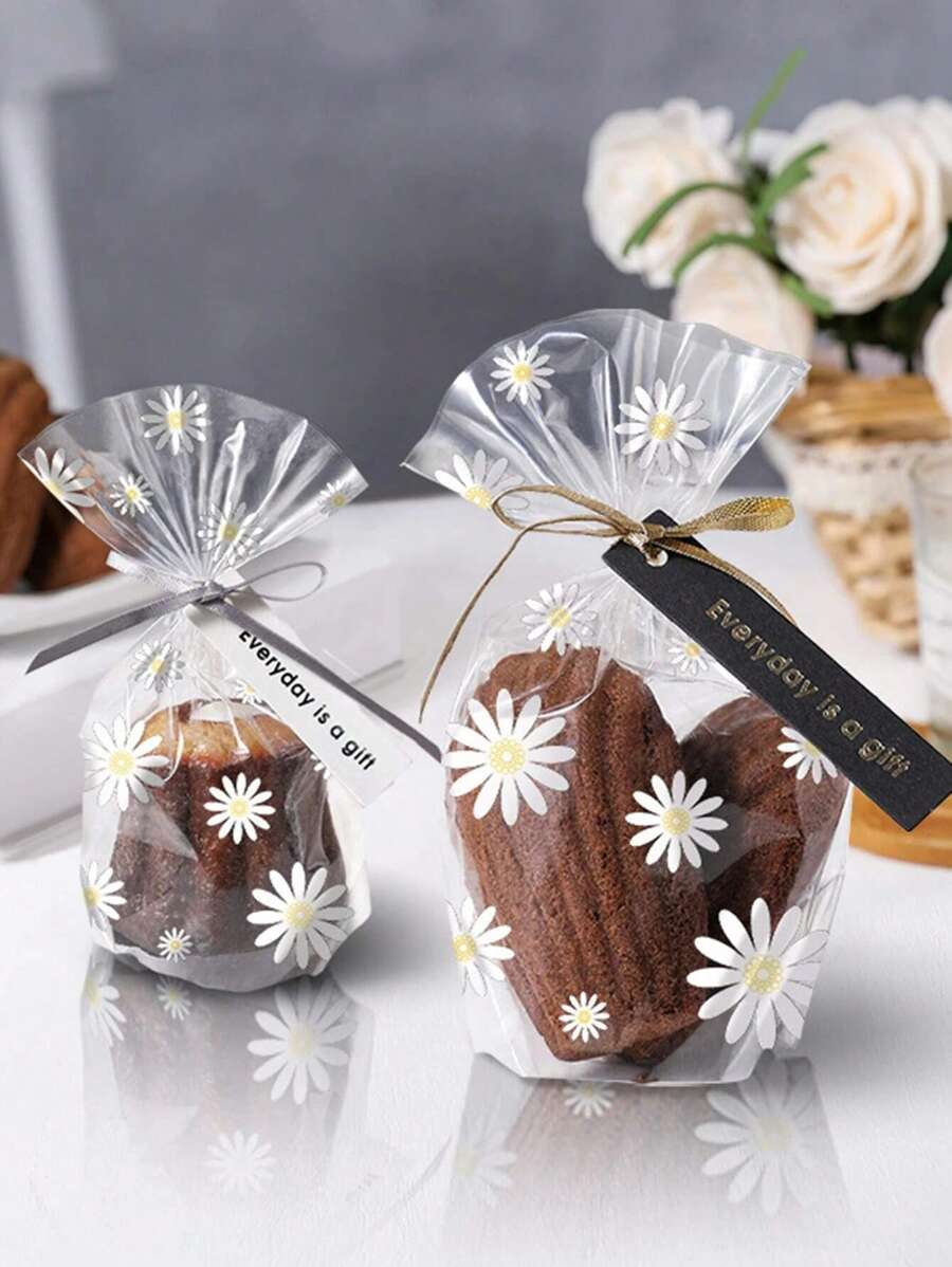 50 件雏菊花糖果袋 - 透明饼干烘焙包装袋 - 婚礼、生日、派对礼物 - 包装用品、DIY 礼品包装用品、派对用品、节日用品 - 彩色 - 查看 1