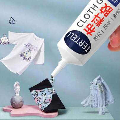 Special Adhesive For Clothes, Adhesive Clothes Logo Fabric, Adhesive Patch, Clothes, Printed Clothing Logo, Trousers, Insole Jeans, Ripped Cloth Glue, Special Soft Rubber Fabric Glue Back To School