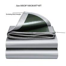 重型防水聚乙烯防水布罩，多用途户外防水布，适用于紧急雨天、庭院家具、屋顶、露营、汽车、游泳池，有多种尺寸可供选择