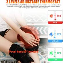 Heated Knee Massager With Heating Pad For Knee Pain Relief,Gifts For Men Women Dad Mom,Knee Warmers Wrap, Eligible, Heated Knee Pad For Men Women Seniors - Black - View 6