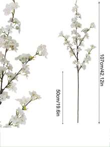 1 件超大人造樱花树枝，可折叠单花桃花拍摄道具，仿真樱花，DIY 花园工艺艺术装饰，塑料花卉桌面中心装饰适用于家庭派对装饰、婚礼、母亲节、新娘送礼会 - 彩色 - 查看 9