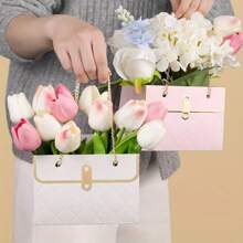 8 件装、鲜花包装盒、格子花束礼盒、花店 DIY 花盒、小型企业用品、婚礼生日派对礼盒、派对礼品、生日装饰、派对礼品装饰、婚礼装饰、派对用品