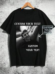 Koszulka męska z nadrukiem i zdjęciem w dużym rozmiarze (do 6XL): Koszulki z nadrukiem i zdjęciem o dopasowanym kroju, idealne dla osób o dużych sylwetkach i większych osobowościach. Zastosowanie na wiele okazji, np. na siłownię, do klubu nocnego, na spotkania biznesowe itp.