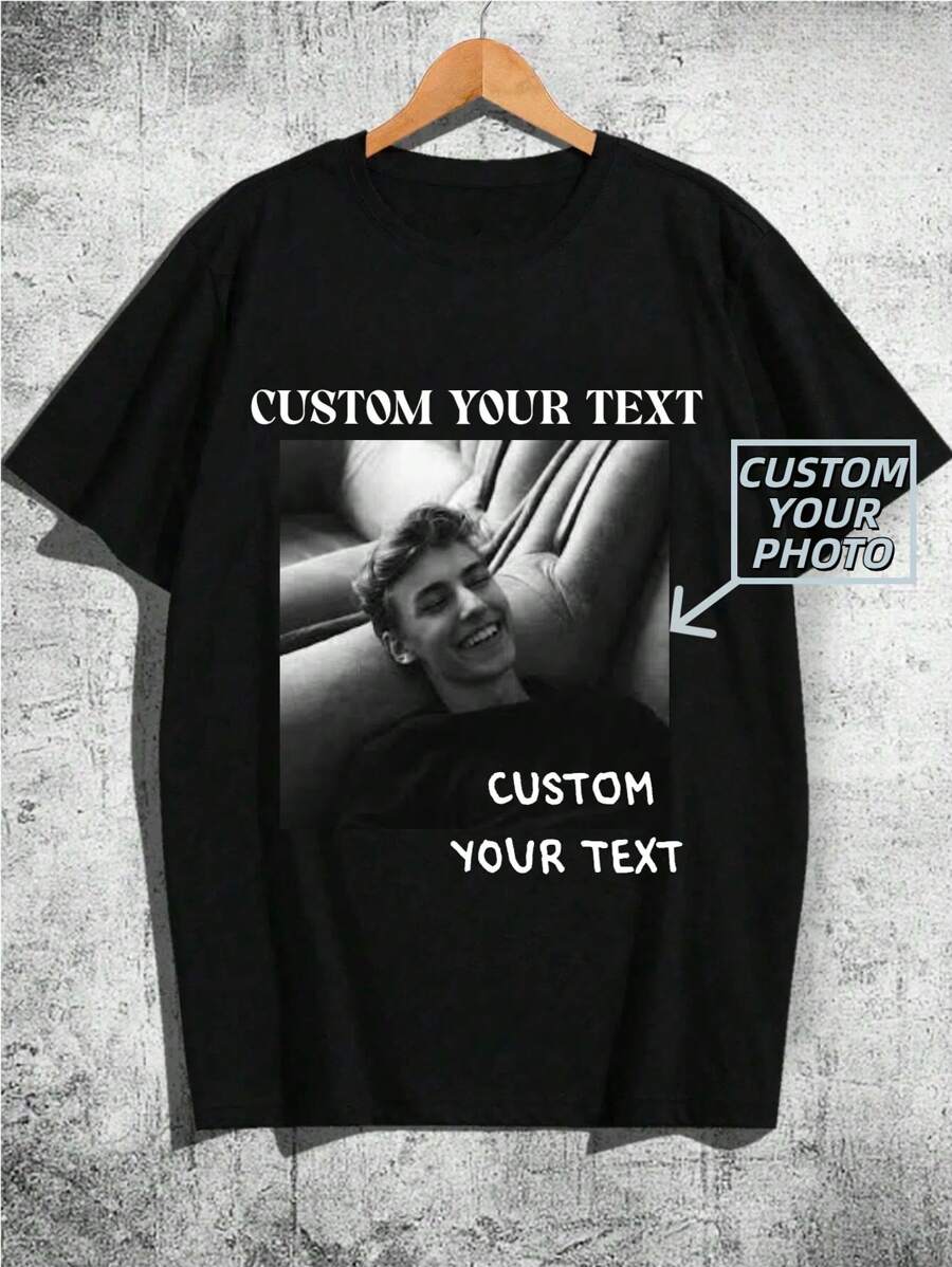 Koszulka męska z nadrukiem i zdjęciem w dużym rozmiarze (do 6XL): Koszulki z nadrukiem i zdjęciem o dopasowanym kroju, idealne dla osób o dużych sylwetkach i większych osobowościach. Zastosowanie na wiele okazji, np. na siłownię, do klubu nocnego, na spotkania biznesowe itp.