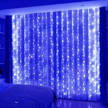 LED Curtain Lights, USB Powered 8 Modes Remote Control, 3*3 Meters/3*2m/3*1m Curtain String Lights, Fairy Lights Garland For Wedding Party Home Garden Bedroom Outdoor Indoor Wall Window Decor, Halloween, Christmas - Warm White/White/Colorful