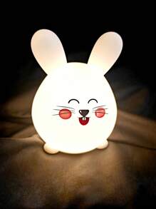Luz nocturna con forma de ratón LED linda, hecha de material de silicona seguro, lámpara de mesita de noche para dormir, regalo de cumpleaños