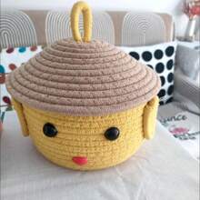 Sanrio 1 pezzo Scatola di immagazzinaggio per cani budino, cesto di immagazzinaggio da scrivania per snack, oggetti vari, cosmetici, con coperchio, cestino decorativo per la casa