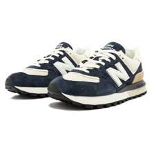 New Balance NB 574LG 系列复古跑鞋，休闲运动鞋，男女通用 - 藏蓝色 - 查看 8
