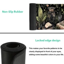 Cool Skeleton Mouse Pad Blue Cartoon Design Large Desk Mat 35.4x15.7 Inch Desk Accessories Rubber Base With Stitched Edge Non-Slip Keyboard Pad For Office Home Computer As Gifts For Men Women Friends Birthdays,Back To School,Halloween