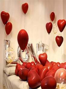 10/30/50/100 Stück 10 Zoll romantische rote große herzförmige Emulsion Luftballons, für Valentinstag, Hochzeiten, Jahrestage, Geburtstage, Junggesellenabschiede, Partydekorationen, Feierlichkeiten