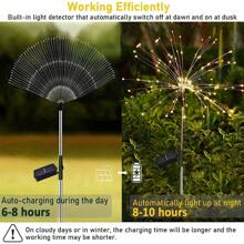 NetHong 2 X Solar Firework Light 120 LED Sparkle Pathway Lawn Decor Outdoor Garden
