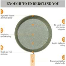 Kitchen Academy Induktion Töpfe Set - 12-teilige Grüner Granit Kochtöpfe SetAntihaft Topfset und Pfannen Set PFOA and PFOS-freie - Grünes1 - Übersicht 4