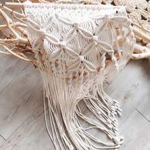 1pc Bohemian Style Butterfly Lace Macrame Wall Hanging, Handwoven Tassel Leaf Swaying Wall Tapestry Decoration - Multicolor - View 5