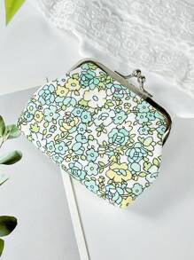 Ditsy Floral Mini Coin Purse With Snap Button For Women Wallet Mini Wallet Purse Wallet Coin Wallet Wallet Wallet - View 4