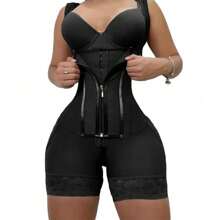 HUIXLLC Women's Solid Color Zipper Corset Shapewear Top, Girdle Highwaist Tummy Control Shaper Clothes , Waist Trainer Women, Womenswear Sexy Shapewear For Daily Wear, Matt Waist Trainers, Shaper Clothes 32489