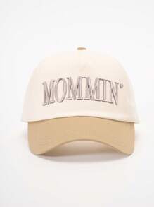 1 chiếc mũ bóng chày thêu "MOMMIN" có thể điều chỉnh màu sắc, mũ chống nắng thông thường thích hợp cho du lịch mùa xuân/thu, thời trang và đa năng, mũ phong cách Y2K dành cho giới trẻ - mũ bóng chày - Xem 6