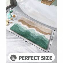 Summer Style Bathroom Rugs,Soft And Absorbent Bath Mats Non-Slip Backing Shower Rug,Machine Washable, Bathroom, Kitchen And Entryway Home Decor,Sea Beach Starfish Shell Bath Floor Mat,22"X34" - Beach - View 2