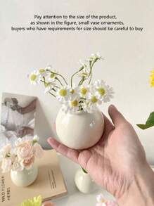 1 Peça Mini, Vaso de Boca Larga, Vaso de Cerâmica, Vaso de Flor Decorações de Mesa Coloridas, Vasos Criativos para Plantas e Flores, Flores Artificiais para Quarto, Flores Secas Decorativas, Estilo Dopamina, Decorações de Mesa, Decorações para Casa, Adereços para Fotos, Adequado para Quarto, Entrada, Decoração de Feriado, Presente do Dia dos Namorados
