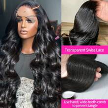 bling hair 13x6 13x4 Body Wave Lace Front Wigs Human Hair Pre Plucked HD Transparent Lace Frontal Wigs Human Hair 180% Density Glueless 6x4 9x6 Body Wave Glueless Wigs Human Wigs With Baby Hair For Women - Natural Black - View 7