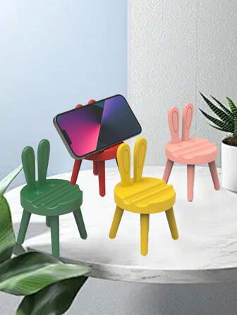 Cute Chair-Shaped Desk Phone & Tablet Stand, Creative Slouchy Bracket For Office, Watching TV