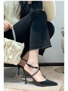 Women Heeled Sandals - 黑色7厘米 - 查看 8
