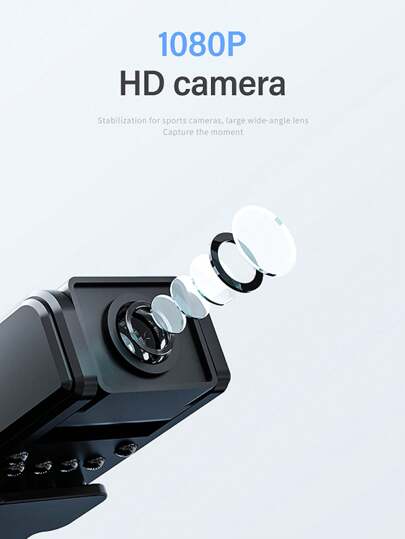 1080P Mini Body Camera 180° Rotatable Lens Mounted Small Portable IR Night Vision Police Bike view 3