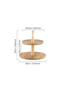 1 件木制甜品展示架下午茶小吃托盘蛋糕拼盘高美感客厅收纳盘 - 木質色 - 查看 11