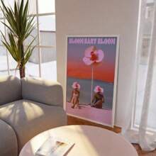 1 件美丽海滩帆布印刷海报、70 年代印刷品、时尚墙壁艺术、杂志海报、艺术、复古印刷品、嬉皮士艺术、前卫印刷品现代客厅无框装饰墙壁艺术 - 彩色 - 查看 5