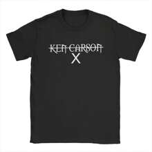 Ken Carson Merch X T Shirts For Men Pure Cotton Novelty T-Shirt Round Neck Tee Shirt Short Sleeve Tops Birthday Present - 黑色 - 查看 1