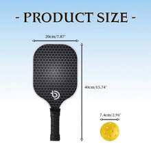 1 Set Of Carbon Fiber Pickleball Paddles: Outdoor Sports Equipment With Honeycomb Design - Includes 2 Paddles, 4 Balls, And A Carrying Bag