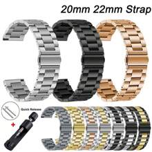 VA VA VOOM Correa de reloj de metal de liberación rápida de 20 mm/22 mm, ajustable, compatible con Samsung Galaxy Watch y otros modelos. Esta pulsera casual y de moda unisex es resistente al agua y transpirable, con una correa de color dorado. Es un accesorio ideal para relojes inteligentes, adecuado para uso diario, Día de la Madre, Día del Padre, deportes, regalos festivos, vuelta al cole, Cyber Monday, Navidad y talla grande. - Multicolor - Ver 13