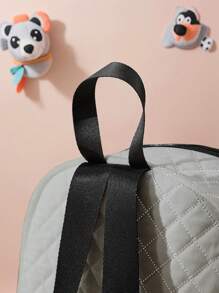 1pc Customizable Rhomboid Backpack, Can Be Customized With Your Unique Design, Suitable For Children And Teenagers, Can Print Your Own Photo Or Friend/Sibling's Photo As A Gift, Multi-Functional, Ornamental, Letter, Stylish, Modern, Colorful, Cute, Adorable, Casual, Custom, Personalized, Unique, Customized, Ideal Gifts For Him, Ideal Gifts For Her