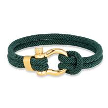 1pc Nautical Rope Bracelet With Stainless Steel Gold Horseshoe Clasp, Unisex Gift - Horseshoe Buckle - View 11