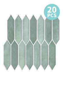 COMMOMY 3D Tile Stickers, 3D Elongated Hexagon Peel And Stick Wall Tiles, Matte, Water And Mold Proof, Thicker Design, 30 X 30cm, For Kitchen Backsplash, RVs, Renters Wall Decor, Bedroom Decor, Pink Room Decor - Multicolor - View 20