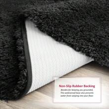 Fluffy Rugs Anti-Skid Shaggy Area Rug Super Soft Cozy Bathroom Floor Mat