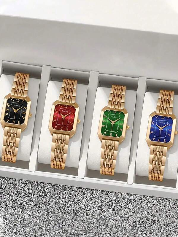 Elegant & Fashionable Quartz Women's Watch, Stainless Steel Square Dial, Ideal Gift For Mom Or Girlfriend
